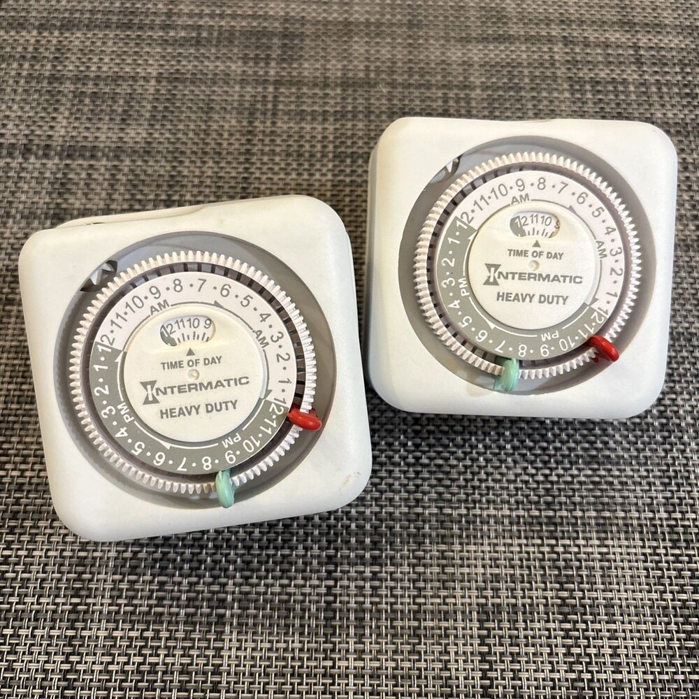 Set of 2 Intermatic Heavy Duty Timer TN311 Time All Universal Plugin up to 1750W